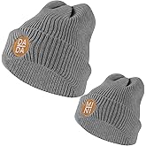 PRESANEW Dad Baby Matching Beanies Warm Winter Hats Dad To Be Gifts Family Matching Outfits New Daddy Christmas Gifts Dad and Me Fathers Day Gift New Year Gifts