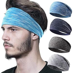 Men Women Sports Headbands Elastic Sweat Absorbent Fitness Hair Band Yoga Running Sweatband Workout Cycling Headwear