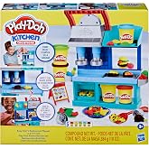 Play-Doh Kitchen Creations Busy Chef's Restaurant Playset, 2-Sided Play Kitchen Set, Preschool Cooking Toys, Kids Arts &amp; Crafts, Ages 3+