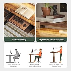 FEZIBO 48 x 24 Inch Height Adjustable Electric