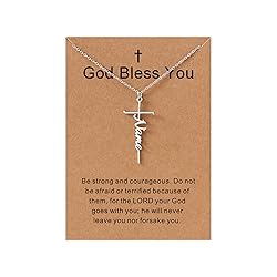 Lcherry Name Name Cross Necklace Personalized