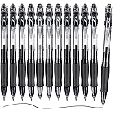 M&G Gel Pens, Black Ink Gel Pens Fine Point 0.7mm, Retractable Gel Ink Pens Bulk Smooth Writing with Soft Anti-Slip Grip & High-Capacity Ink for Note Taking Office Supplies School Women Men(12 Pack)