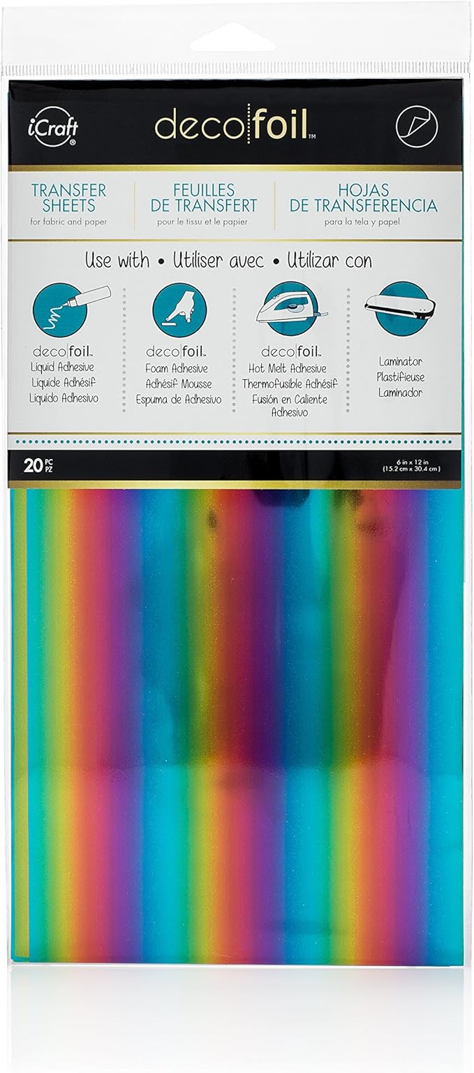 Thermoweb Deco Foil 6 X 12inch 20/Package Rainbow, Acrylic