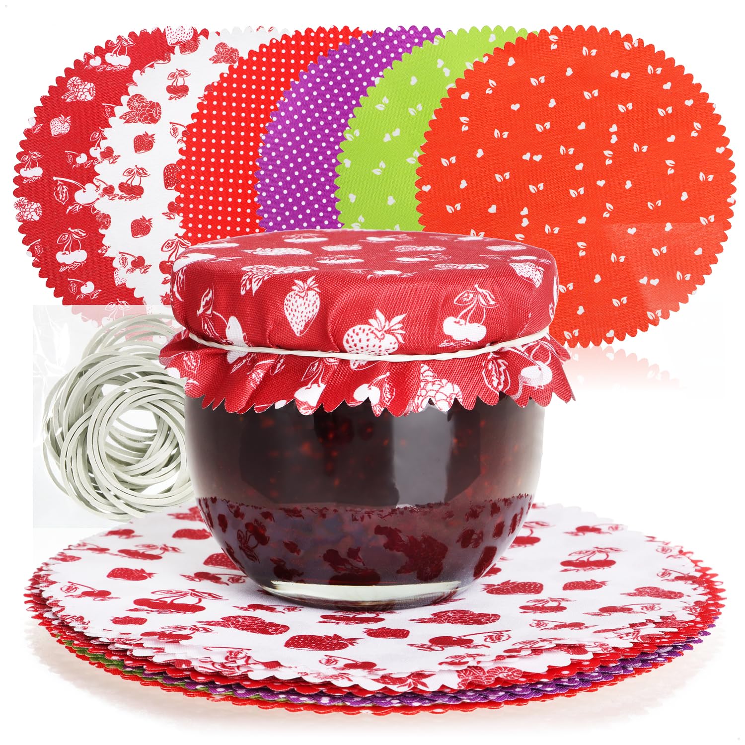 COM-FOUR® 30x decorative doilies for preserving jars - jam doilies - decoration for preserving jars - glass doilies for decorating jam jars (30 pieces - jewelry doilies)