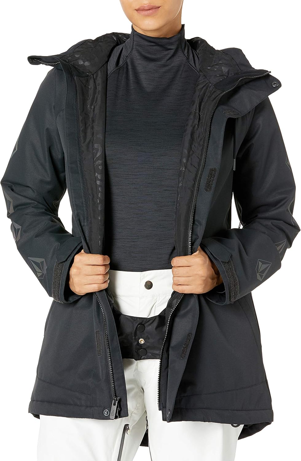 Volcom Women's Westland Insulated Snowboard Ski Winter Hooded Jacket: Clothing