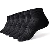 Men’s Low Cut & No Show Socks - Half Terry Moisture Wicking Soft & Breathable Athletic Socks 6 Pairs