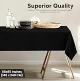 Utopia Kitchen Rectangle Tablecloth 140x240 cm Pack of 2 Black view 2