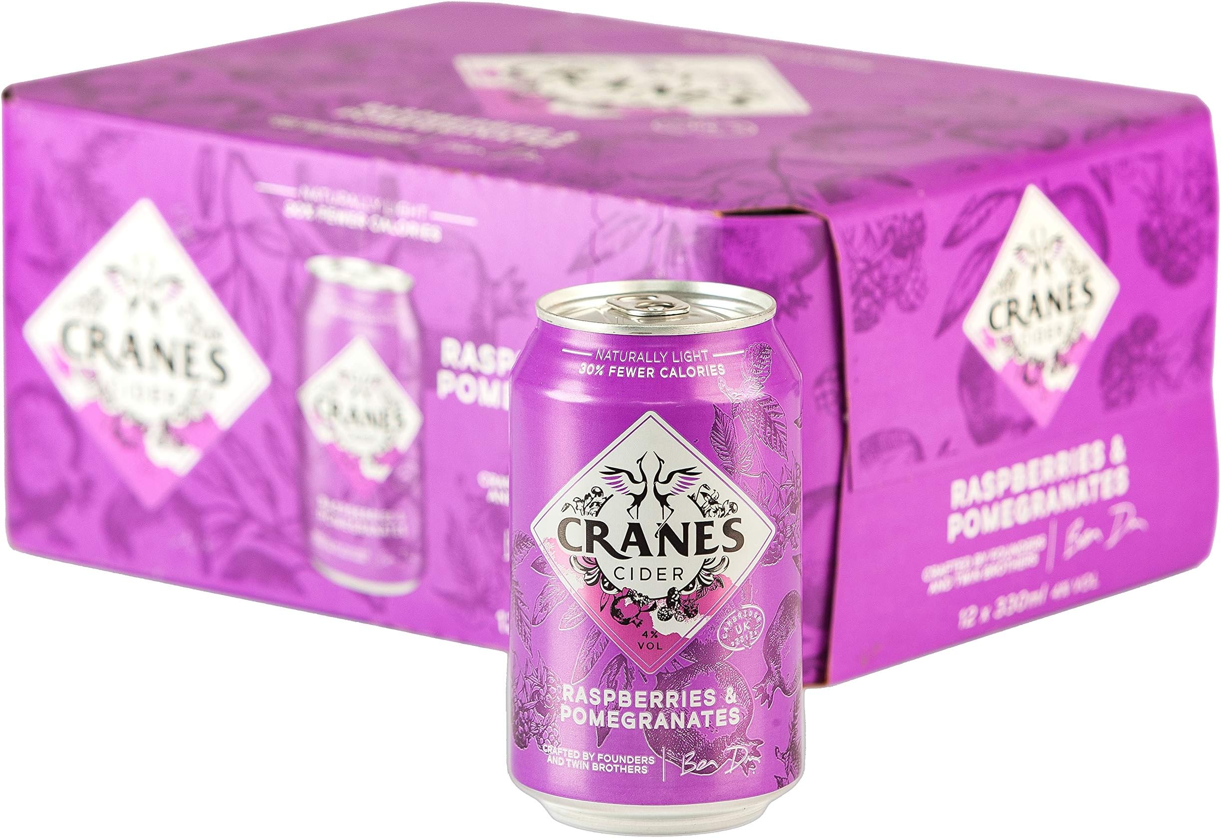 Cranes Raspberries & Pomegranates Cider Cans 24X330ml