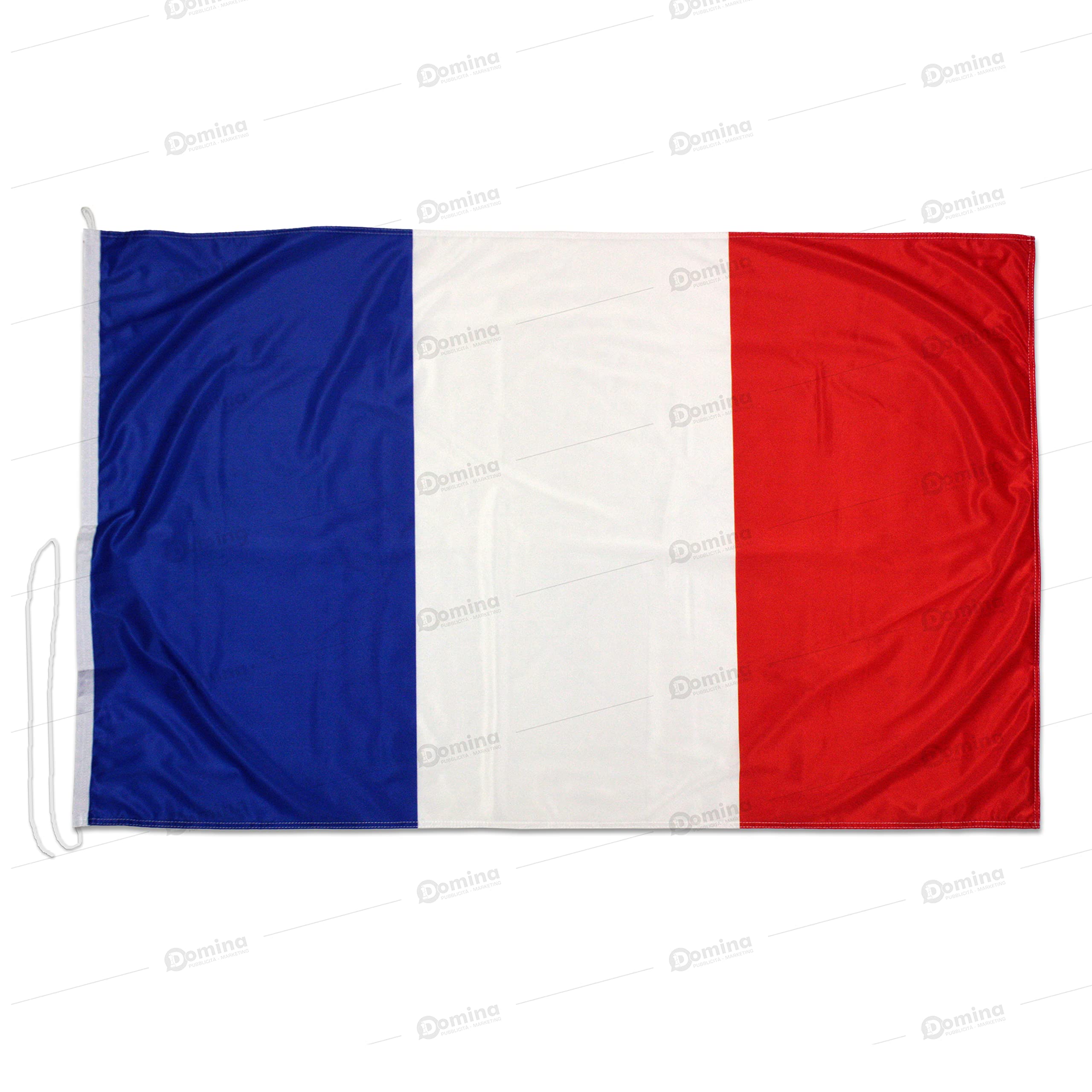 French Flag 100 x 70 cm Nautical Fabric Windbreaker 115 g/m2, Professional Washable French Flag, French Flag 100 x 70 cm with Cord, Double Seam and Reinforcement Band