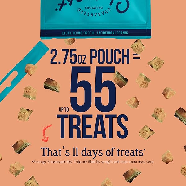 STEWART WILD SALMON DOG TREATS, 2.75 OZ, ~55 PIECES, FREEZE DRIED RAW, SINGLE INGREDIENT, 65% PROTEIN TRAINING TREATS OR MEAL TOPPER IN A RESEALABLE POUCH, GRAIN FREE, GLUTEN FREE