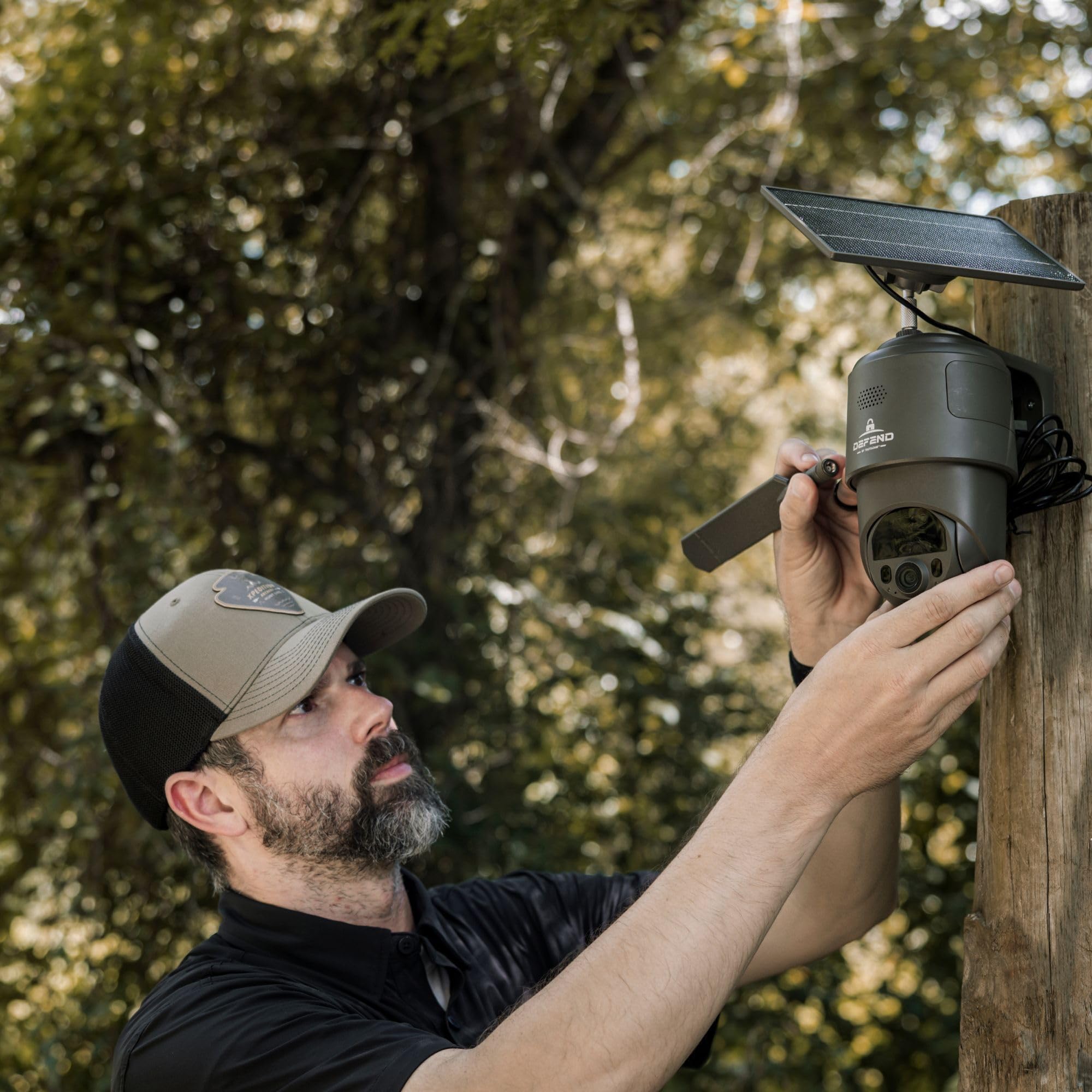 TACTACAM – Defend 360 Cellular Security Camera, 4K Photos, 1080p Video, Solar + Rechargeable Battery, 360° Pan/Tilt/Zoom, LTE Cellular, Motion Alerts, Weather Resistant