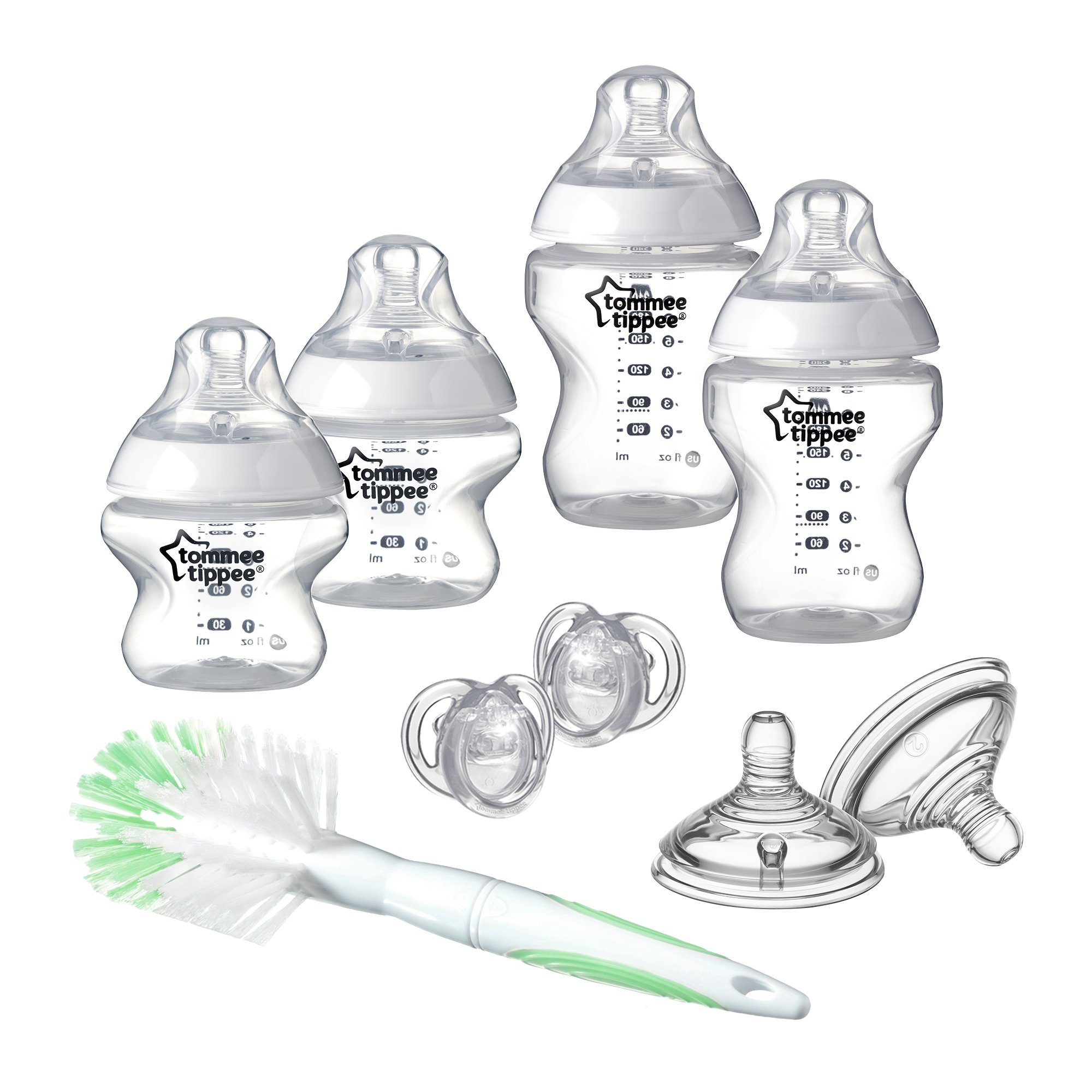 Tommee Tippee Baby Bottle Set Closer to Nature Starter Set for Newborns Valve Anticolic BPA