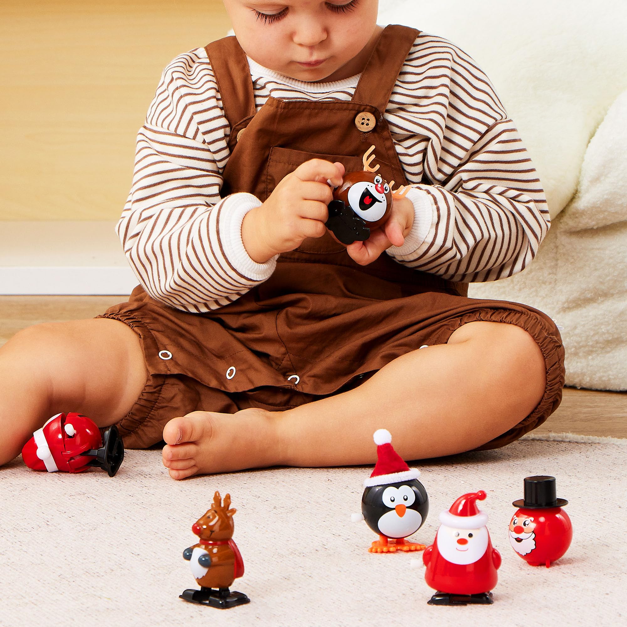 JOYIN 24 Pack Christmas Wind Up Toy Assortments Stocking Stuffers for Christmas Party Favor Supply Accessories (24 Pieces Pack)