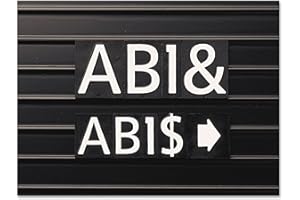 Quartet Characters for Magnetic Letter Boards, Helvetica Font, 1 Inch, 128 Characters per Set, White (M1)