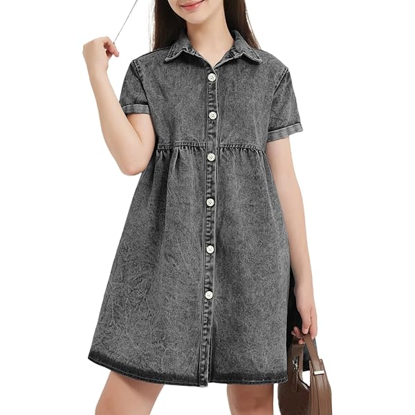 Amazon.com: Roxy Girls' Cool For The Summer Denim Dress (Big Kid) Medium  Blue 14: Clothing, Shoes & Jewelry