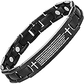 Willis Judd Christian Bracelet For Men English Lords Prayer Christian Religious Gift 8.5inch Titanium