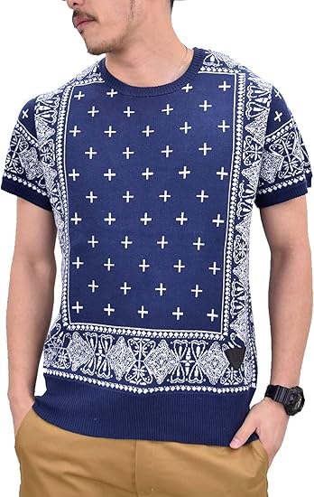 Amazon Cloud13 クラウドサーティーン 半袖 Tシャツ メンズ ネイビー3xl サマー ニット インナー 模様 柄 ペイズリー カジュアル Summer Knit Cdtt004 Tシャツ カットソー 通販 Amazon Cloud13 クラウドサーティーン 半袖 Tシャツ メンズ ネイビー3xl サマー ニット インナー 模様 柄 ペイズリー カジュアル Summer Knit Cdtt004 Tシャツ カットソー 通販
