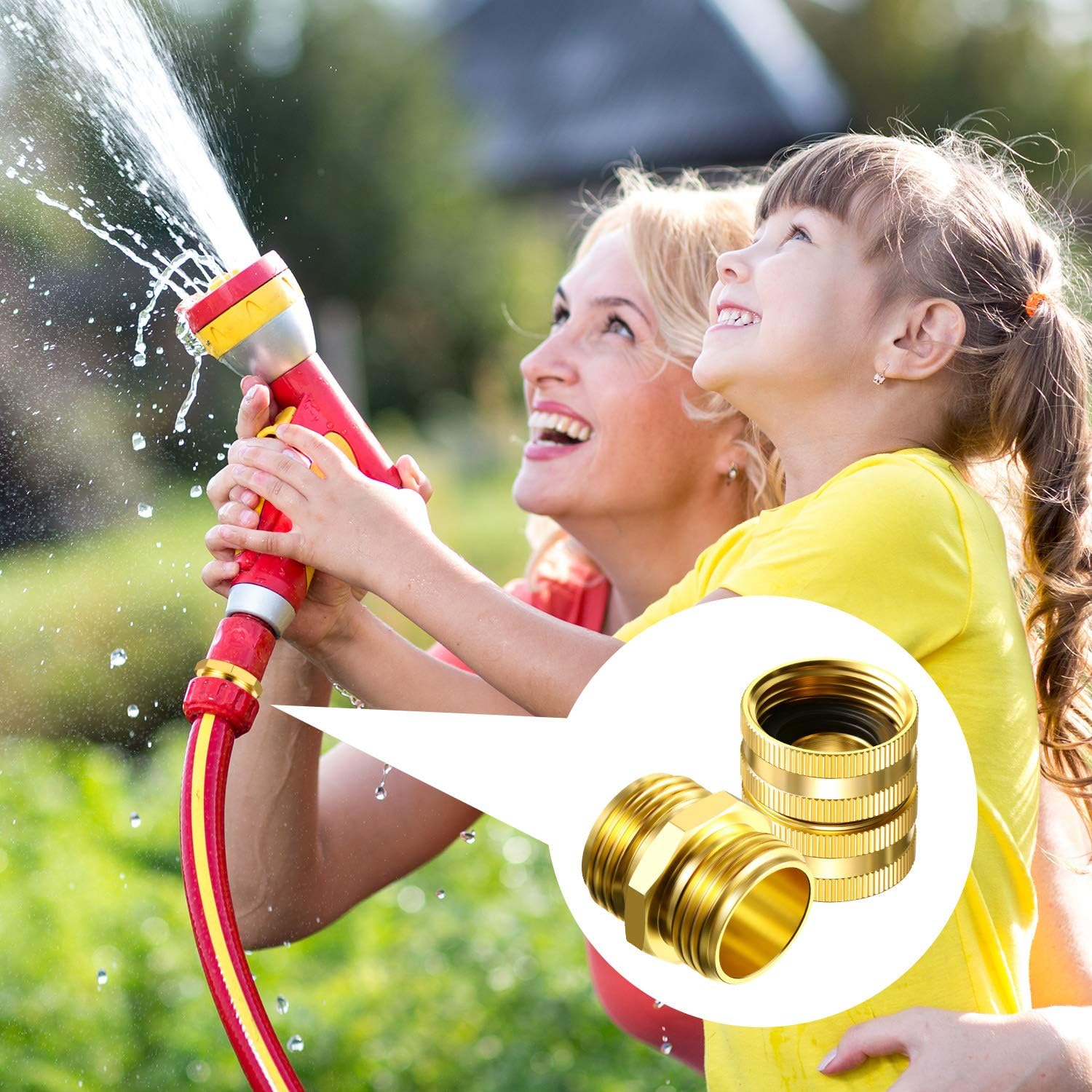 4 Sets Garden Hose Adapter 3/4 Inch Hose Connectors Garden Hose Connector, Male to Male, Female to Female with Extra 8 Pieces Washers for Garden Hose Watering Equipment Supplies : Garden & Outdoor