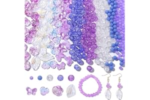 RACIOCK 630pcs Of Irregular Jewelry Making Kit - For Jewelry Making/Necklaces, Bracelets, Earrings , Suitable for Teen Girls and Adult DIY Crafts and Craft Gifts, The Best Gift for Women (Phantom Violet)
