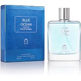 BLUE OCEAN for Men Inspired by Light Blue, Citrus Aromatic Cologne, 3.4 oz | Notes of grapefruit, bergamot, mandarin, juniper, rosemary, musk. Fresh marine scent for daily wear. EDT. 100ml