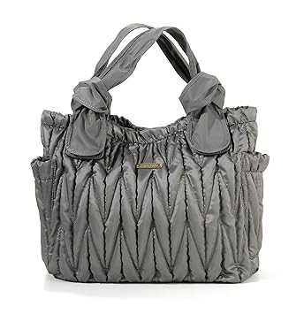 silver diaper bag
