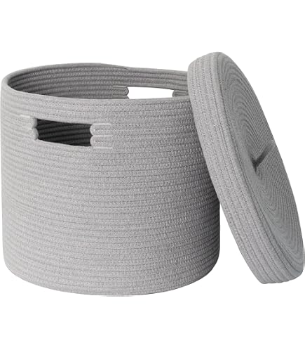 Cesta De Almacenamiento Grande De Cuerda De Algodón - 22x14x18 Pulgadas, Para Lavandería O Decoración