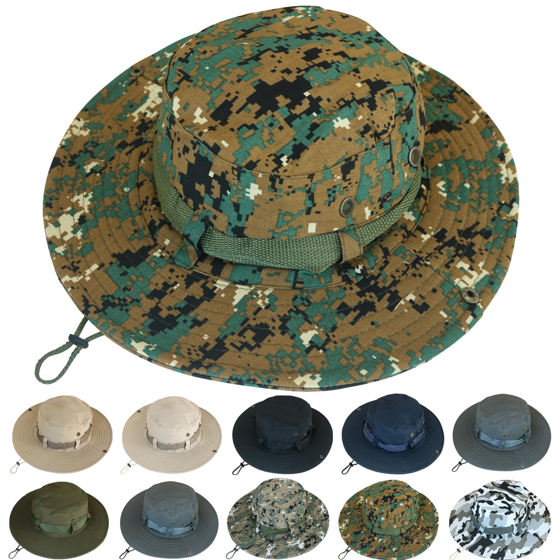 NPQQUAN Sun Bucket Hats for Men Women Wide Brim UV