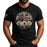 One Nation Under God T Shirt, Christian Shirts for Men, Cross Shirt, Mens Christian T Shirts, Religious Tee