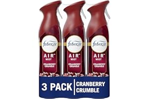Febreze Air Freshener Spray, Odor-Fighting Room Spray, Cranberry Crumble Scent, 8.8oz, 3 Count