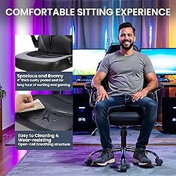 Ergonomic Gaming Chair with Adjustable PU Leather