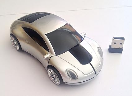 Souris Pc Sans Fil Voiture Wireless Usb Grise Souris Ordinateur Originale Amazon Fr Informatique