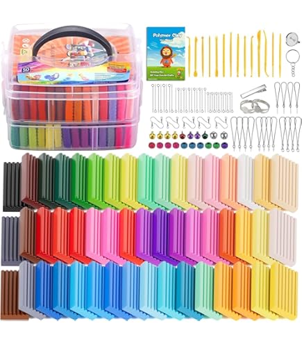 Amazon.com: TAVOLOZZA 60 Colors Polymer Clay Set, 1oz/Block Oven