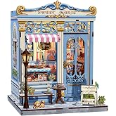 CUTEBEE 3D Puzzle Book Nook Kit, DIY Miniature Dollhouse Kit for Adults | Booknook Kits for Adults, 3D Wooden Puzzle Tiny House Bookshelf Decor, Gifts for Family, Friends (Sweet Marie)