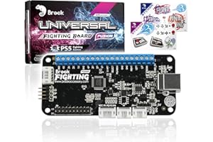 Brook Universal Fighting Board Fusion with a Sticker - Pre-Installed Header Version, for PS5 Fighting Games Solution, Compati
