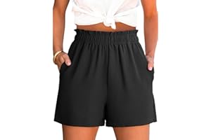 ANRABESS Shorts for Women Summer Casual Elastic High Waisted Dressy Lounge Shorts Comfy Bottoms 2025 Beach Vacation Clothes