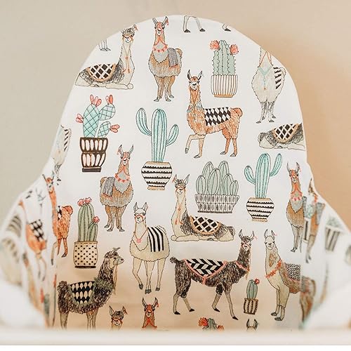 Amazon Com High Chair Cover Cushion Slipcover Llama Baby Gift First Birthday Accessories Handmade