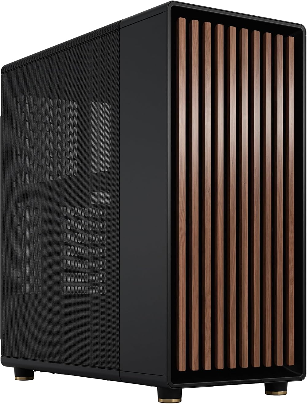 Fractal Design North Charcoal Black Wood Walnut Front ATX Mid Tower Case 140mm