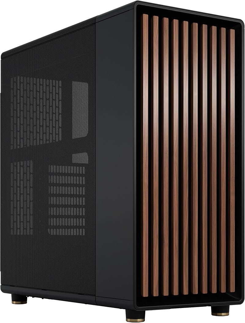 Fractal Design North Charcoal Black Wood Walnut Front ATX Mid Tower Case 140mm