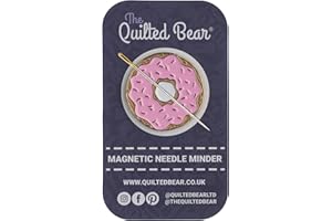 The Quilted Bear Needle Minder - Needle Minder Magnet for Keeping Sewing & Embroidery Needles, Cross Stitch Needles Safe - Stress Free Stitching Cross Stitch Supplies & Embroidery Supplies (Donut)