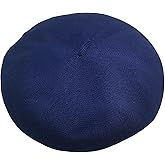 ZARSIO Summer Beret Hat for Women, Breathable Crochet Thin French Beret Adjustable Solid Color Beanie