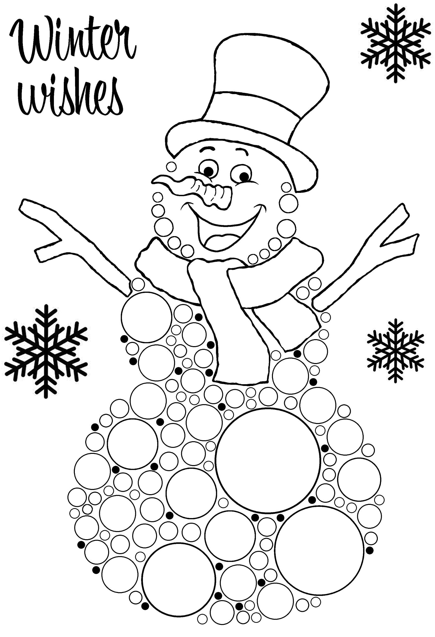Woodware Jane Gill-Big Bubble-Snowman-Clear Magic Stamp, A6, Transparent (JGS819)