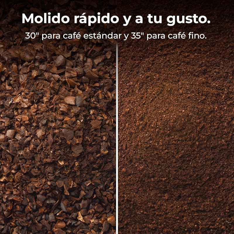 Cafeteras de Goteo Coffee 66 Grind & Drop. 1086 W, Molinillo de Cuchillas, Hasta 12 Tazas, Tecnología Extremearoma, Cafetera de Goteo Digital, En Acero Inoxidable, Apagado Automático