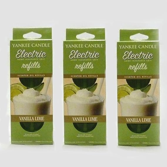 Yankee Candle 3x Vanilla Lime Electric PlugIn Refill Twin Pack (6