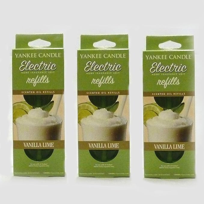 Yankee Candle 3x Vanilla Lime Electric PlugIn Refill Twin Pack (6