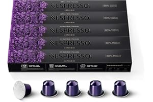Nespresso Capsules OriginalLine, Arpeggio, Dark Roast Espresso Coffee, 50-Count Espresso Pods