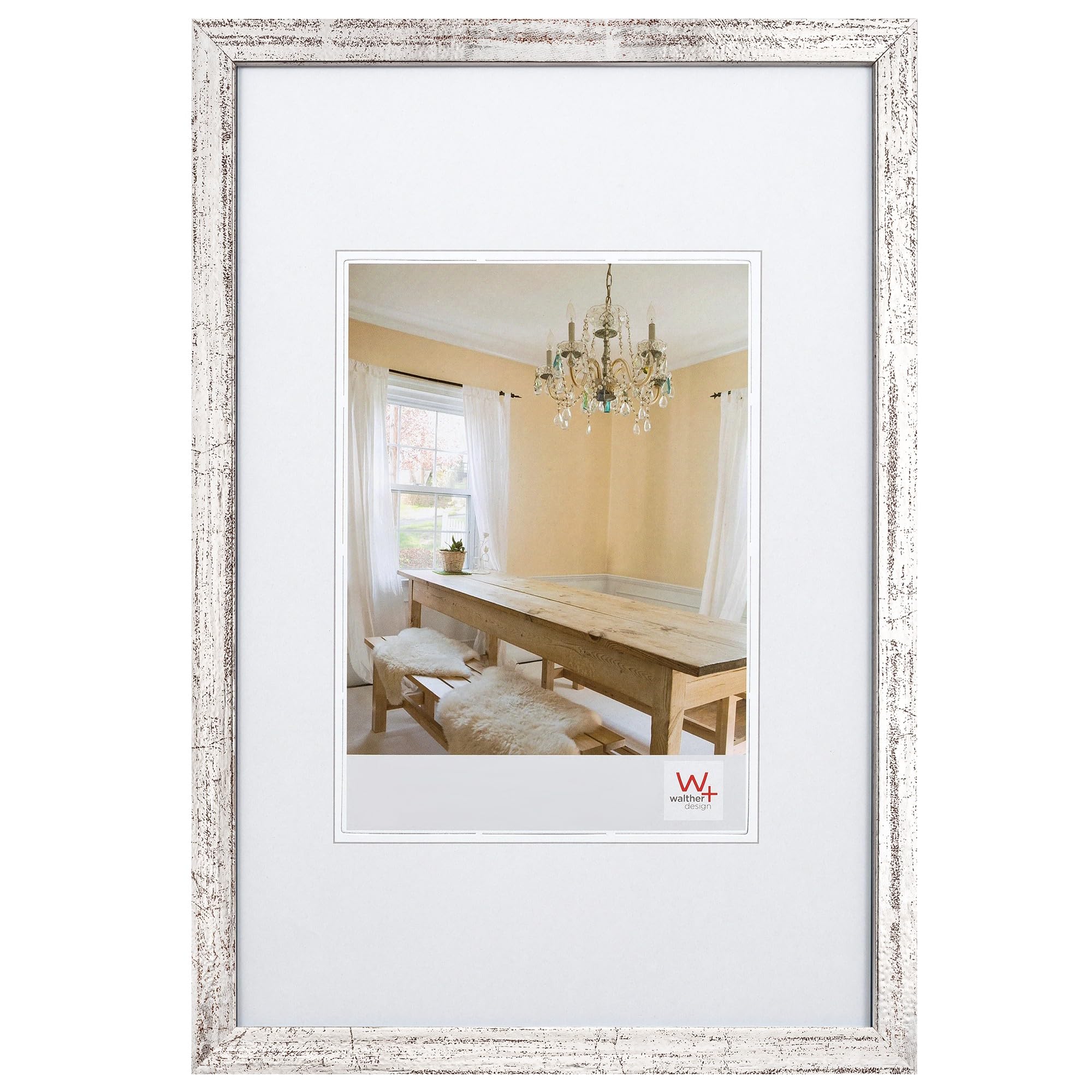 walther design Picture Frame Silver 10 x 15 cm Peppers Wooden Frame BP015S — image 1