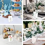 BLMHTWO 24 Pcs Card Stands Acrylic Triangle Base Display Stands Clear view 6