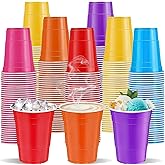 120 pcs 16 oz colourful plastic cups Assorted Colors plastic cups 16 oz colored Party Cups for drinking Tastings served Snack
