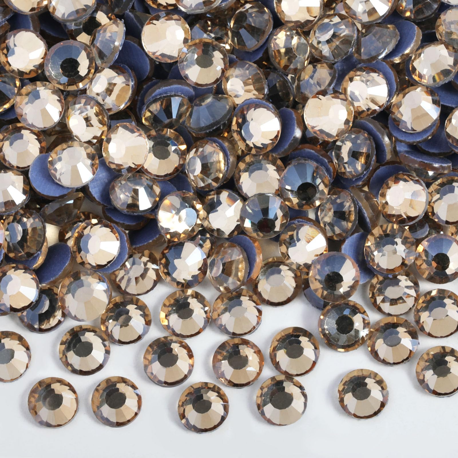 Photo 1 of 1600PCS Hotfix Rhinestones Bulk, Golden Rhinestones for Crafts Clothes,Hotfix Crystals DIY Decoration, SS20, 4.6-4.8mm, Golden Shadow