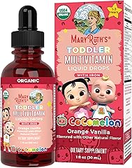 MaryRuth Organics CoComelon Toddler Kids Multivitamin with Iron | Immune Support | Toddler Vitamins | USDA Organic | Sugar Fr
